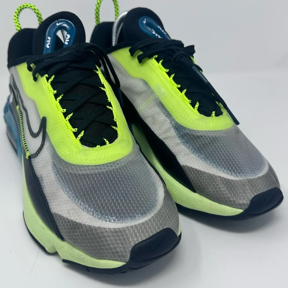 Nike Air Neon Green and Black Sneakers size 8